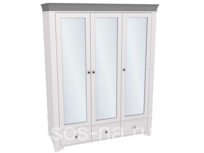 Шкаф 3х дверный с зеркальными дверями Бейли