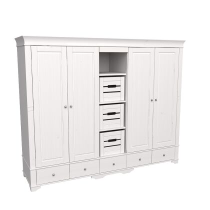 Шкаф 5 дверный с 4 глухими дверями и полками