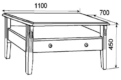 Стол журнальный Балтика 110х70