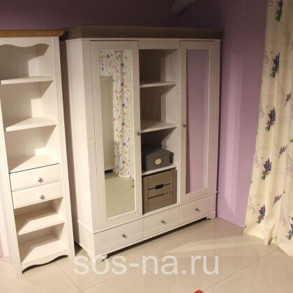 Шкаф Бейли с 2-мя зеркальными дверями и полками