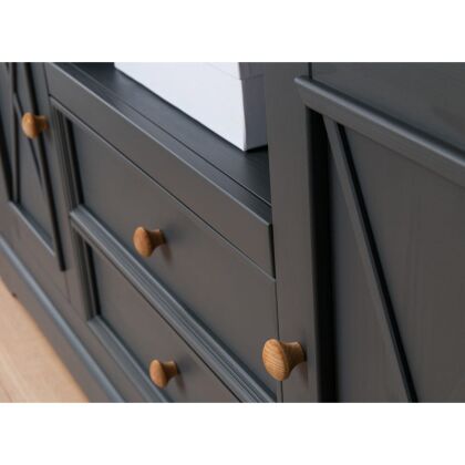 Комод Форест Графит с нишей, 2 дверьми и 2 ящиками