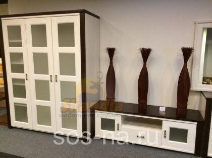 Шкаф "Ярви" 3-х створчатый со стеклом