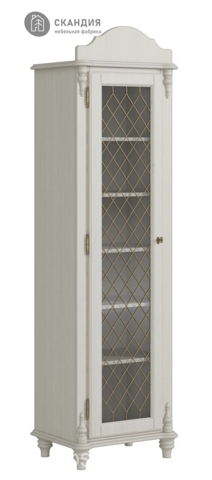 Шкаф-витрина Скандия 1-ств высокий