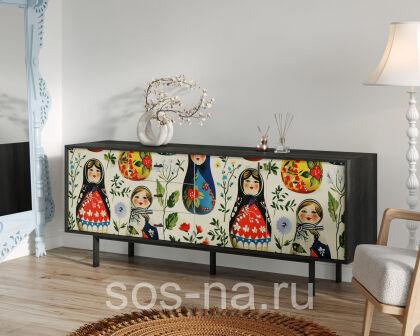 Комод с тремя дверками и тремя ящиками "Emerson" EM07