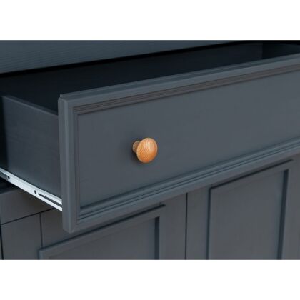 Шкаф для посуды Форест Графит (широкий) 4 двери и 1 ящик