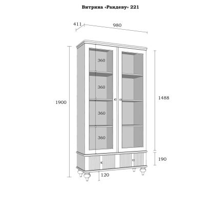Шкаф для посуды Рандеву 21 из массива сосны
