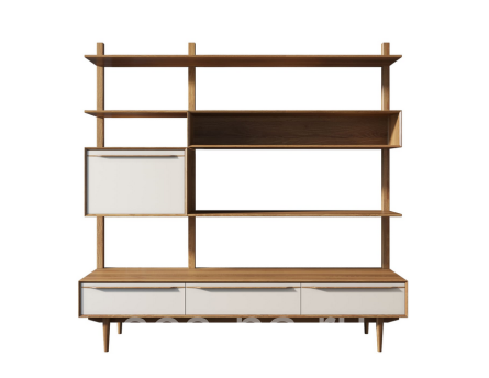 Стеллаж "Bruni white" с ящиками BR-20WH