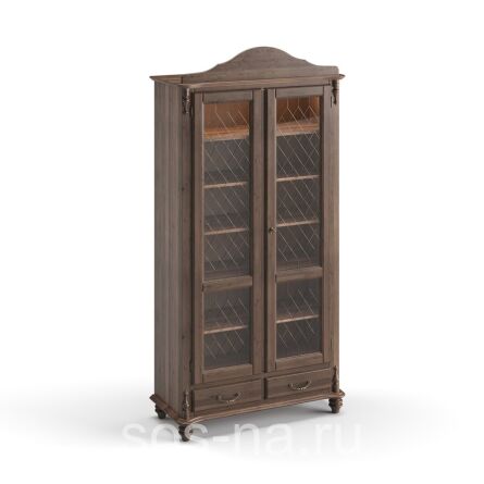 Шкаф-витрина Скандия 2-ств с 2 ящ высокий