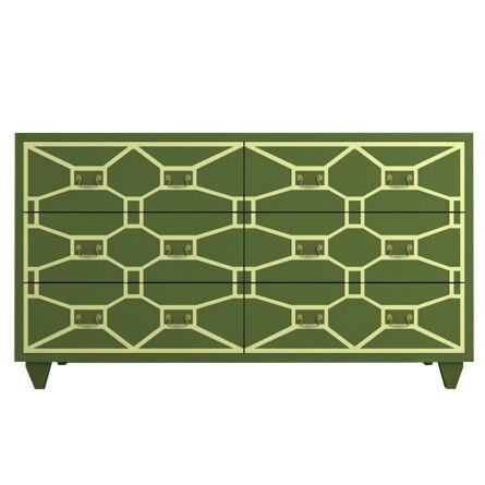 Комод "Emerald" зеленый 6 ящ.