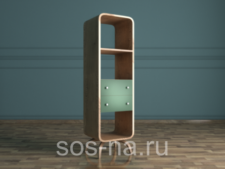Стеллаж "Ellipse" узкий с ящиками EL17G