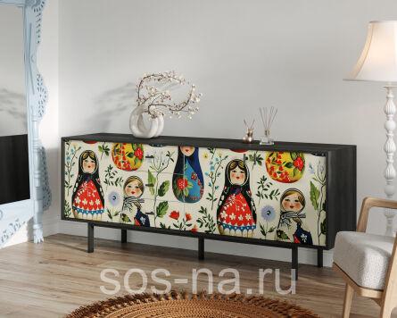 Комод с тремя дверками и тремя ящиками "Emerson" EM07