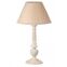 Лампа настольная Лаура бежевый дуб с абажюром из шелка